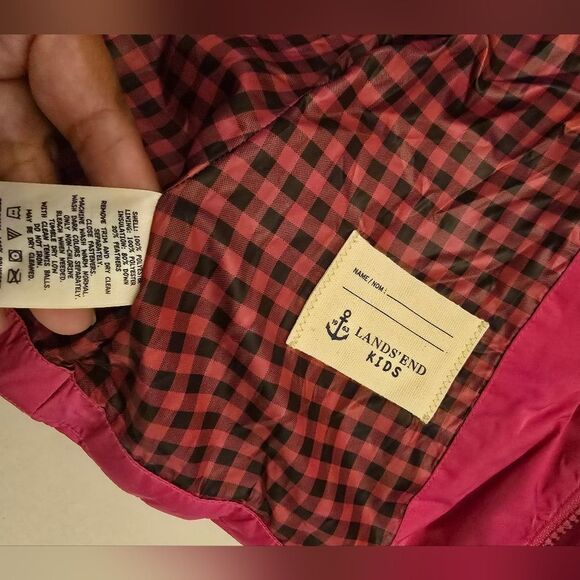 Lands' End Hot Pink Puffee Double Breasted Jacket Size 5-6 - Picture 5 of 8